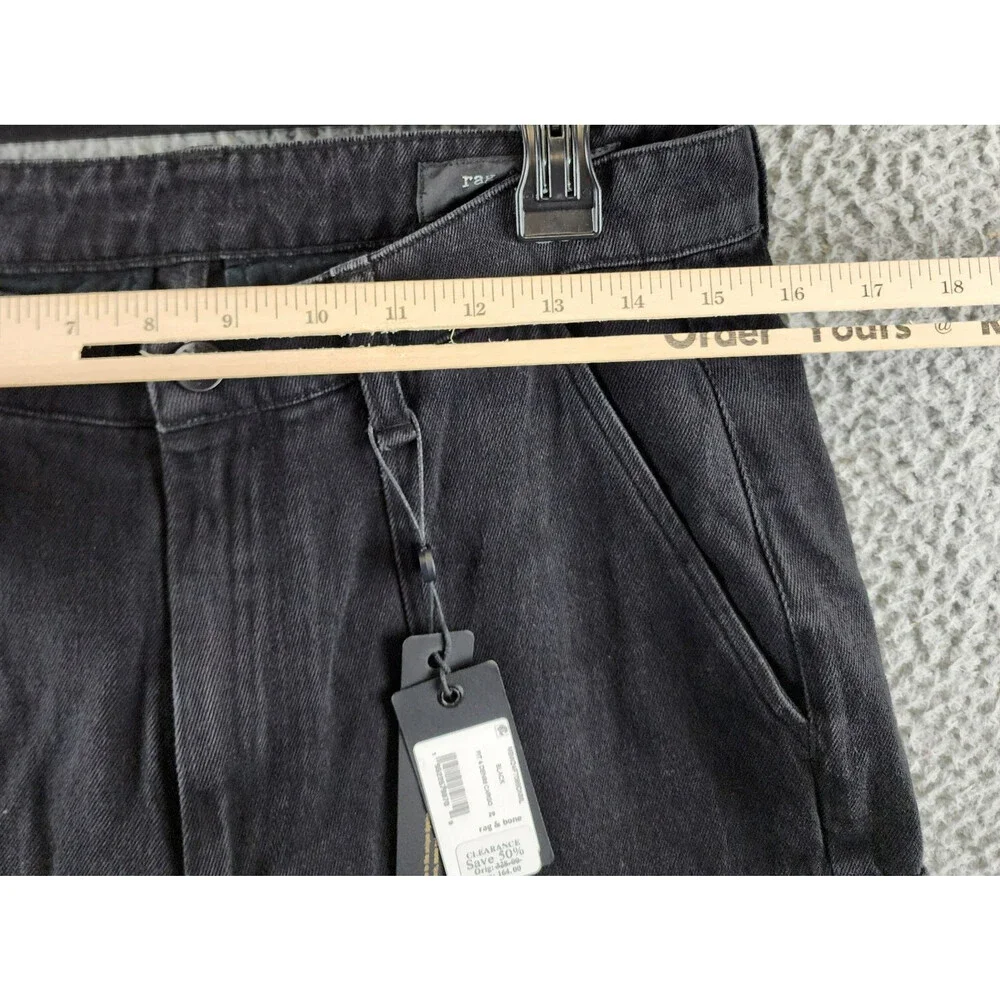 Rag & Bone Fit 4 Denim Cargo Pants Men's 29 Black Pockets Button Zip Closure - Picture 8 of 15